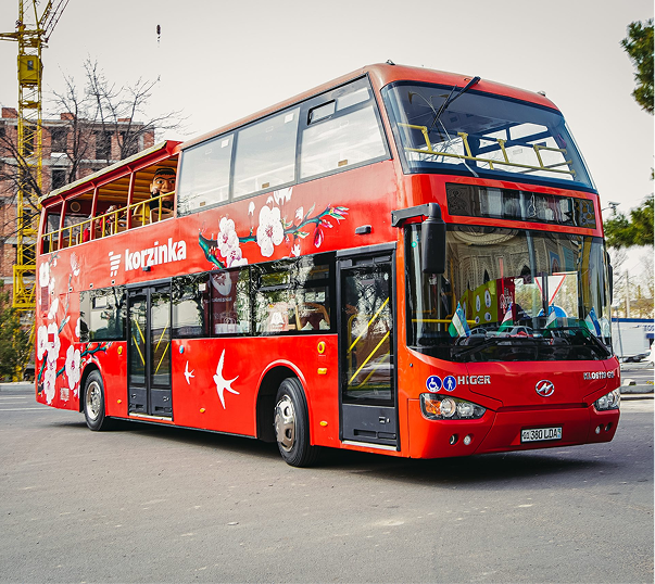 Samarkand City Tour bus ready for rental